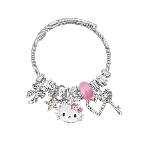 Hello Kitty Bracelet Sparkling Cute Cat Accessories Charms for