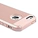 UARMOR Case for Apple iPhone SE / iPhone 5S / iPhone 5, Slim Fit Protection Hybrid Case Shockproof Hard Rugged Protective Back Rubber Cover with Dual Layer Impact Protection, Rose Gold