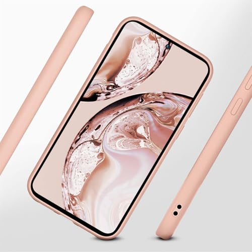 ONEFLOW Soft Case Compatible with Samsung Galaxy A35 5G, Silicone Case Raised Edge for Screen Protection Dual Layer Soft Case Matte Pink