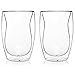 Double Walled Coffee or Tea Glasses, Perfect Espresso Cappuccino Latte Cups, Beautiful Teardrop Shape, Thermo Insulated Premium Quality Borosilicate Glass, Set of 2 (10.1oz, 300 ml) by HomeKitchenStar