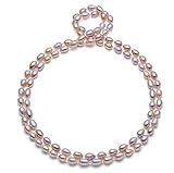 HinsonGayle AAA Handpicked 8-8.5mm Ultra-Luster Lavender Oval Freshwater Cultured Pearl Rope (48