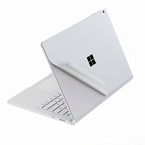 Premium Full Body Skin Sticker Decal Protector,Decorative Protector for Microsoft Surface Book 2 13 Inch (i7 CPU Configuration Version)-Silver - Thumbnail 5