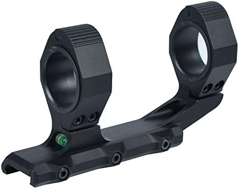 AIMTIS 1"/30mm Scope Mount Cantilever Bracket for Optic Sight With Bubble Level 1" Eye Relief for AK AR Fit Picatinny Weaver (Black)