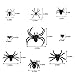 FUN LITTLE TOYS 3 Pack Spider Web with 69PCS Scary Mini Plastic Fake Spiders Bulk Toy Halloween Decoration Outdoor, Realistic Netting Cobwebs for Indoor Wall Window Ceiling Desk Curtains Party Decor