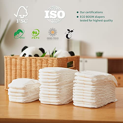 ECO BOOM Diapers, Baby Bamboo Viscose Diapers, EcoFriendly Natural