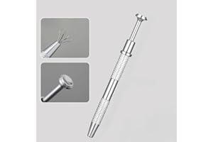 1 Pack Jeweler's Pick Up Tool, Stainless Steel Piercing Ball Grabber Tool, Pearl Grabber Pick Up Tool with 4 Prongs for Tiny 