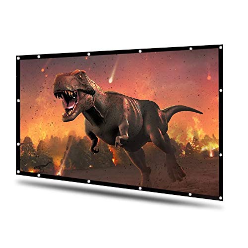 Schermo Proiettore 120 Pollici 16:9 Telo da Proiezione con 160° Angolo 3D HD1080 Portatile Lavabile Pieghevole per…