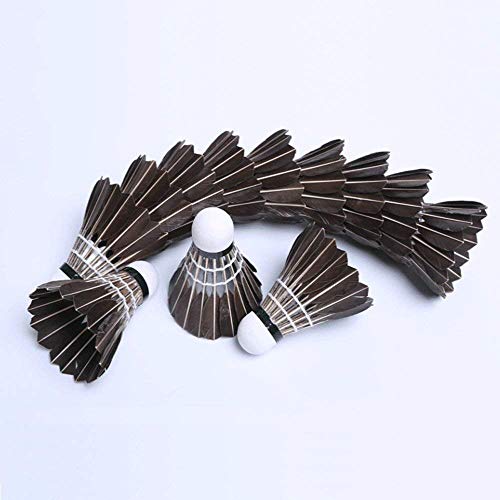 ZHENAN 12-Pack Black Goose Feather Badminton Shuttlecocks with Great Stability and Durability,Advanced Shuttlecocks Indoor Outdoor Sports Hight Speed Training Badminton Birdies Balls - Thumbnail 3