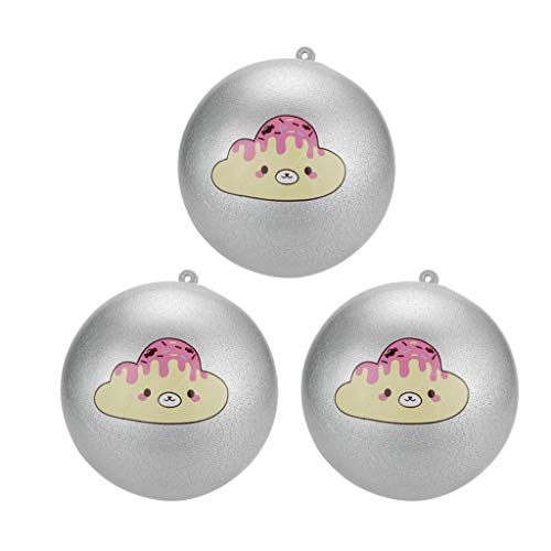3Pcs Squishies Squishy Toy Party Favors for Kids Babies Mochi Squishy Toy Moji Kids Party Favors Mini Kawaii Squishies Mochi Bread Pendant Scented Charm Stress Reliever Anxiety Toys (Multicolor)