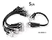 CablesOnline, 5-Pack 6-inch CAT6 Network UTP Ethernet RJ45 Flat-Design Patch Black Cable, (U6-000FK-5)