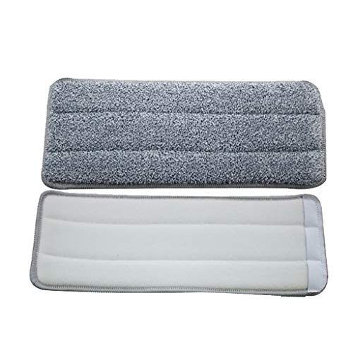 Nesee Washable Microfiber Mop Head (4 Pack) - Microfiber Replacement Mop Pads for Cleaning of Wet or Dry Floors - Professional Home/Office Cleaning Supplies