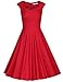 MUXXN Women's 1950s Retro Vintage Cap Sleeve Party Swing Dress