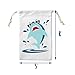 Kreatwow Shark Party Favor Bags Shark Goodie Drawstring Gift Bags for Shark Party Supplies 5 x 8 inches 10 Pack