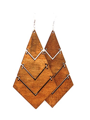 Wood Rasta Earrings - Reggae Earrings - Jamaican Earrings - Wooden Earrings - Wood Earrings