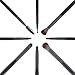 JPNK Synthetic Makeup Brush Set Cosmetics Foundation Blending Blush Eyeliner Face Powder Brush Makeup Brush Kit (Black)