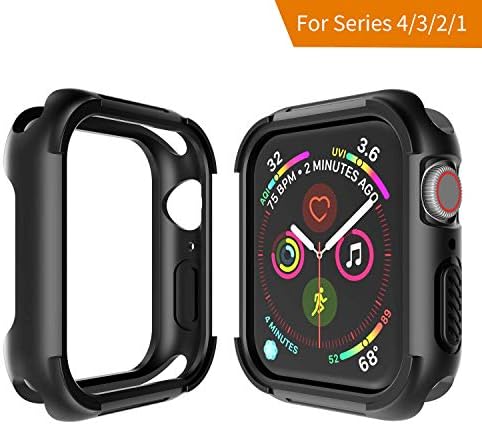 for Apple Watch Series 4 Case, Seiaol Soft Scratch Resistant Protective Case Shockproof Shatter-Resistant for Apple Watch Series 4 44mm