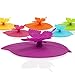 ME.FAM Forever Butterfly,set of 6 Pack in Different Color,diy Covers,food-grade Silicone Drink Covers,6-pack,spillproof,leakproof,keeps Beverages Hot or Cold, Silicone Cup Lid, Cup Cover
