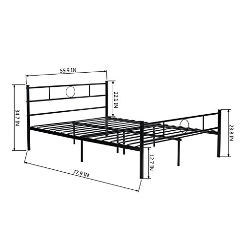 6 GreenForest+Platform+Headboard+Boxspring+Replacement