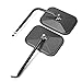 Audew A Pair Shake-Proof Rectangular Adventure Mirrors, Bolt-on Door Hinge Mirror, Off-Road Doorless Mirrors, Jeep Side Mirrors Fits All Jeep Wrangler TJ JK JL CJ (Textured Black)