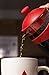 French Press Coffee & Loose Leaf Tea Maker, Red (8 Cup, 34 oz, 4 Mug), Heat-Resistant Glass, Bonus Filter, Spoon