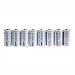 ON THE WAY®8PCS 16340 2000mAh 3.6V White Rechargeable Battery for flashlight torch light