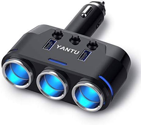 シガーソケット 3連 車用増設ソケット 分配器 2usbポート 車載充電器 カーチャージャー 増設 Led 独立スイッチ付き 12v 24v対応