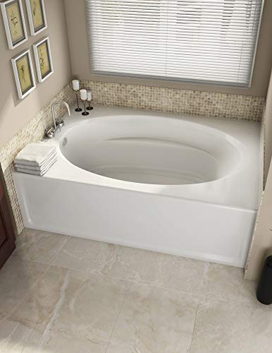 Jacuzzi J4S6042BRXXXXW White 60" x 42" Signature Three Wall Alcove Soaking Bathtub with Right Drain, Tiling Flange, and Skirt - Thumbnail 2