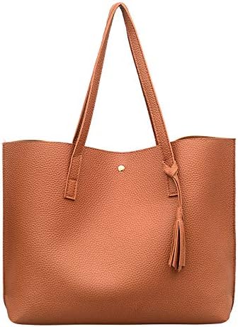 BECLINA Soft Faux Leather Large Capacity Top Handle Tote Shoulder Handbag for Women