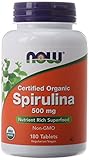 NOW Spirulina 500 mg,180 Tablets