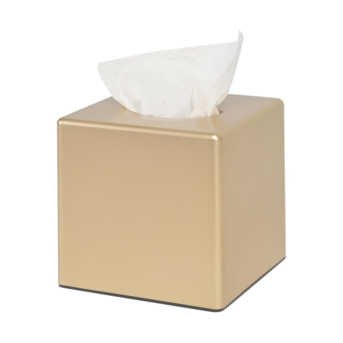 Photo 1 of Y-in Hand Tissue Box Cover, Square Facial Tissue Holder Storage for Bathroom Vanity, Countertops, Dressers, Night Stand, Parlors and Offices - Gold