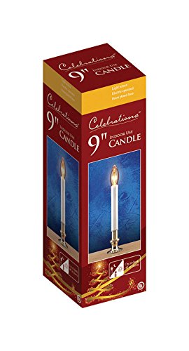 CELEBRATIONS INLITEN 1527-71 "LIGHT SENSOR" SINGLE ELECTRIC CANDLE 9"