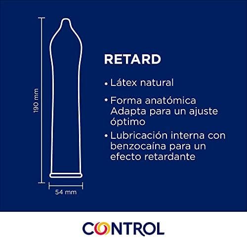 Condom Control Non Stop Retard - Caixa de preservativo, efeito retardante, adaptabilidade perfeita, sexo seguro, 12 unidades