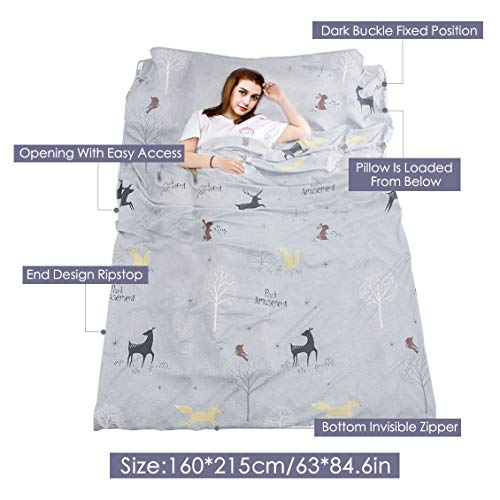 Sleeping Bag Liner Travel Camping Sheet Lightweight Breathable Hotel Compact Sack