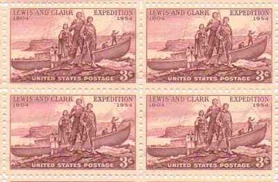 Lewis and Clark Expedition Set of 4 x 3 Cent US Postage Stamps NEW
