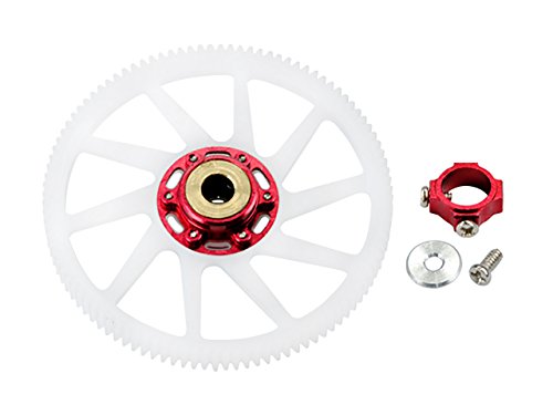 Microheli CNC Delrin Main Gear w/ Auto-Rotation Hub set (RED) (for MH-18FX067X series) Microheli CNC Delrin Main Gear w/ Auto-Rotation Hub set (RED) (for MH-18FX067X series)