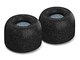 Comply Ultra Premium Memory Foam Earphone Tips Jaybird X4, Noise Reducing Replacement Earbud Tips, Comfortable Secure Fit Workouts (Large, 3 Pairs), Black