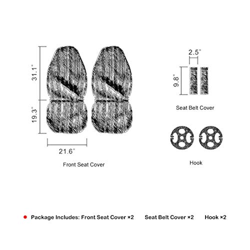 Copap Baja Front Seat Covers Red Stripe Colorful Saddle Blanket Seat Cover Universal for Car, SUV & Truck (2 seat Covers+2 seat Belt Covers)