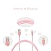 iPhone Charger, Rywell Denim Braided Lightning to USB Cable 3Pack 3ft/6ft/10ft Charging Cable Cord for iPhone 7 7 Plus SE 6 6s 6 Plus 5 5s iPad 4 Mini Air iPod Nano 7 iPod Touch 5 (Pink)