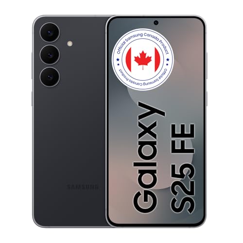Samsung Galaxy S25 FE (CAD Version & Warranty) - Jet Black, 128GB, Galaxy AI, 6.7" AMOLED 2X Display, 50MP - Financing Available