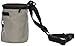 AMC Climbing Chalk Bag w/ Panda Embroidery/Front Pocket/Belt, Grey, 7