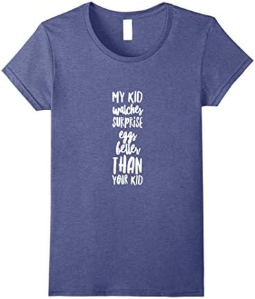 Womens Surprise Eggs Funny T Shirt Large Heather Blue