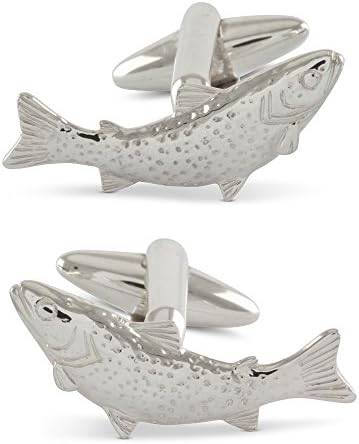 ZAUNICK Trout Fish Cufflinks Sterling Silver