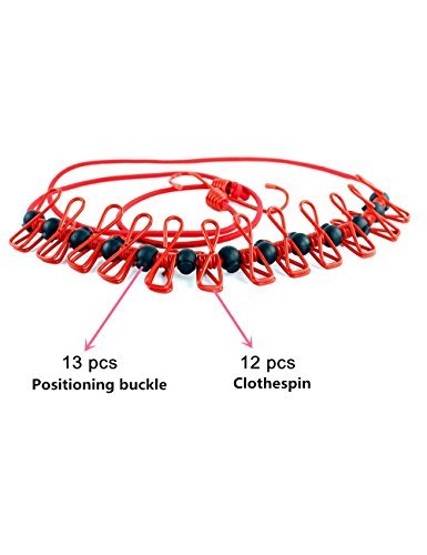 Switty Reise-Wäscheleine für Camping und draußen, Winddicht, tragbar, einziehbar