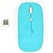 SROCKER T3 Ultra-thin 2.4GHz Wireless Silent Click Optical Mouse/Mice 3 Adjustable DPI Levels with 4 Buttons and Nano USB Receiver for Laptop/PC/Mac(Blue)
