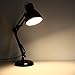 Architect Table Lamp, Swing Arm Desk Lamps Heavy Base with Extra C-clamp Mount, Metal Swing-Arm Task lamp for Studio/Office Bedroom Study, Black