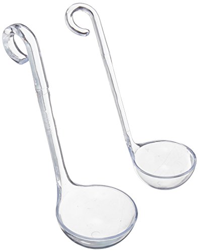 Chef Craft Plastic Dressing and Sauces Ladles, 1 Ounce 5.5 Inch and 2 Ounce 6 Inch 2 Piece Set, Clear