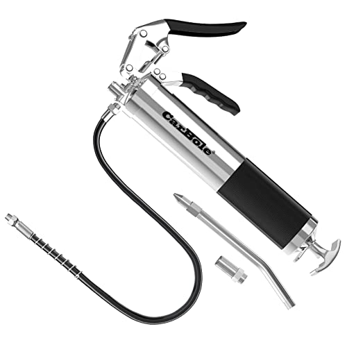 CarBole Grease Gun: Heavy Duty Professional Pistol Grip Grease Gun 8000 PSI High Pressure Fit 14oz 400cc Cartridge and Bulk With 18inch Flex Hose