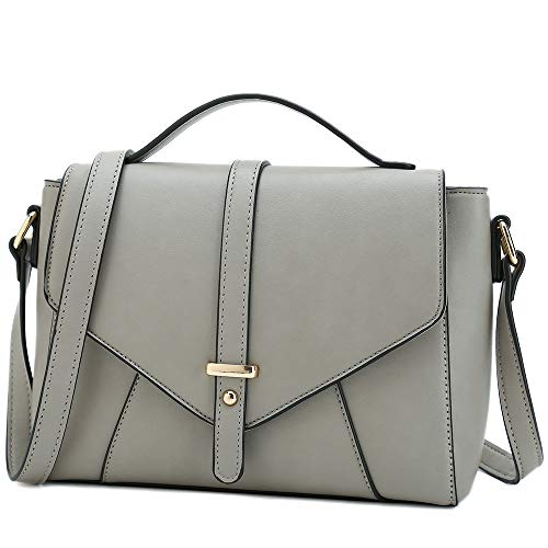 Ladies Designer Purses Cross Body Handbags Trendy Bags for Women Shoulder Bags (Light Grey)
