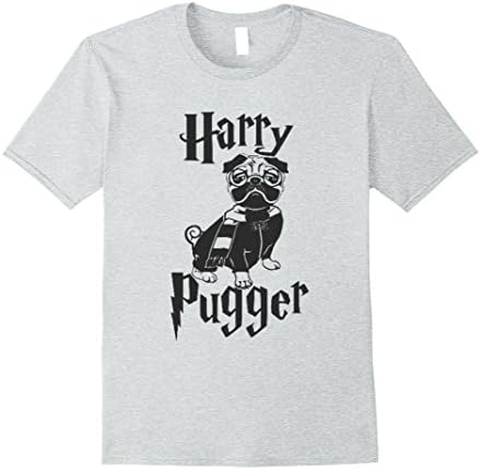 Mens Harry Pugger T Shirt Funny Pug Shirt Movies Cute Pug Shirt XL Heather Grey