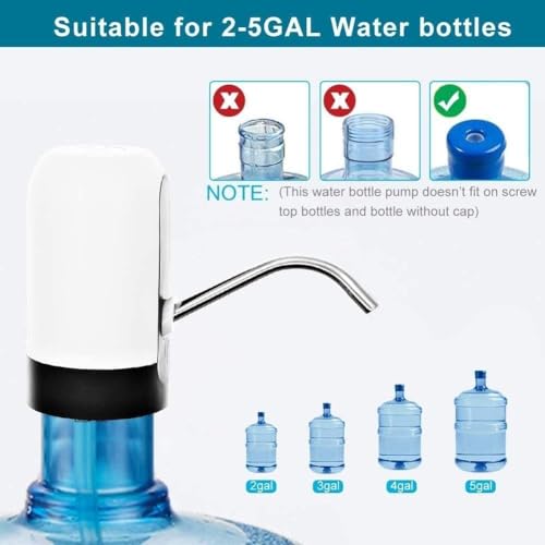 Dispensador de Agua Automático,Botella Recargable Bomba de Agua Garrafon Potable,Eléctrica Inalámbrica Despachador de Bombeo Rápido Dispensadores de Bomba de Agua para Garrafón Universal de 20 Litros